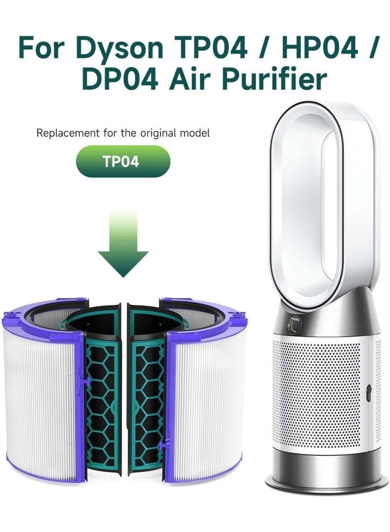 M.A&F's True HEPA Filter Replacement for Dyson TP04/HP04/DP04 Air Purifier, 360 Combi Glass Carbon Filter - Image 2